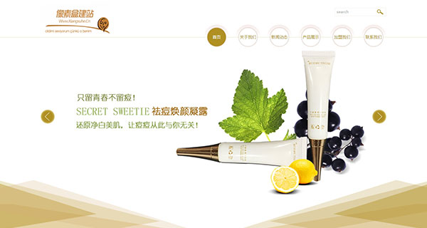 美容类化妆品公司企业网站模板（织梦带手机数据同步）
